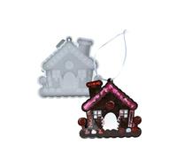 Moule à pendentif multifonction en silicone en forme de maison en pain d'épices pour travaux manuels, ciment élégant et décoration d'intérieur, moules en silicone pour maison