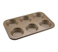 Zenker 7313 Moule à Pain Rond 6 Empreintes, Moule à Brioche, Doré, Acier, 33,5 x 22 x 3 cm, Or