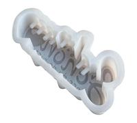 Moule à phrase allemande - en silicone en forme de en plâtre | Plateau de vœux avec trou - Peut contenir des plantes séchées - Décoration de table, maison, atelier, bougie alphabet