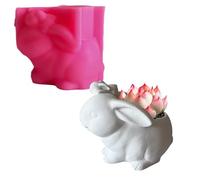Moule À Planter - Coulée De Résine Animale 3D | Moules Pour Pots De Fleurs En Béton Lapin Mignon,pour la Fabrication d Artisanat Plâtre Argile Bougie et Porte-stylo