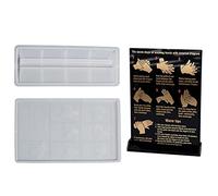 Moule à plateau en résine silicone - Moule en silicone créatif pour guide de lavage des mains bricolage - Version chinoise et anglaise Moule à faire soi-même Méthode de lavage des mains en sept pas