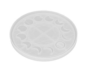 Moule à plateau pour phases de la lune, moule de moulage en résine de silicone pour bricolage, formes de croissants d’éclipse lunaire avec intérieur lisse, moule flexible