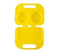 Moule à pocher les œufs en Silicone, cuiseur à omelettes au micro-ondes de 18.4cm, plateau de cuisson des œufs à 2 fentes, outil de fabrication antiadhésif | Cuisinières brouillées rapidement, par exe