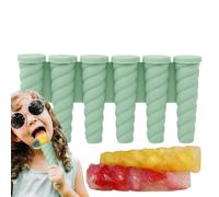 Moule à pop Maker - Moule à 6 cavités en silicone | Démoulage facile de bâtons de glace aide pour jus, gelée, yaourt, confiture, pudding aux fruits