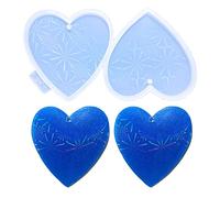 Moule à porte-clés en Silicone époxy, ornements de lumière et d ', boucles d ' oreilles, pendentif, bijoux pour de saint-valentin, artisanat, moules à pendentif en forme de cœur pour la de