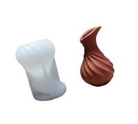 Moule à pot de fleurs créatif, forme torsadée, moule de vase fait à la main, structure en silicone pour projets d'art en résine et décoration de la maison, moule de rangement cosmétique