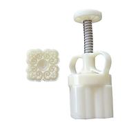 Moule à pression à la main pour festival de la mi-automne - Ensemble carré de kaki - Outil de pâtisserie - Décoration de gâteau - Pâtisserie chinoise