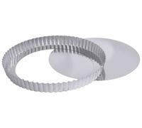 Moule à quiche/à fond de tarte, en fer blanc, en deux parties, différentes tailles au choix : 24 cm Variante : 24 cm