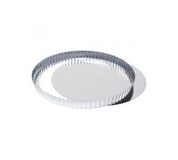 Moule à quiche cannelé à fond amovible Bron 280mm - Inox
