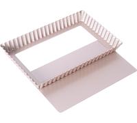 Moule à quiche rectangulaire - Poêle à quiche anti-adhésive amovible de 11 pouces à fond libre, moule à tarte cannelé, acier haute performance