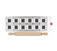 Moule à Raviolis avec Rouleau à Pâtisserie, FantasyDay Lot de 2 Moules a Chaussons Acier Inoxydable Ustensiles pour pâtes Moule et Pâte Pression Boulette Pie Maker Découpe Pâte Accessoires de Cuisine