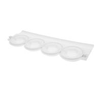 Moule à Raviolis Chinois 4 Trous en PP Blanc, Réutilisable | Cuisine Maison, Forme Ronde Type Ravioli, Nettoyage Facile, Usage Polyvalent, Lot Pratique