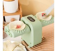 Moule à raviolis électrique, machine à raviolis automatique, en acier inoxydable, convient pour la cuisine et la maison, même si vous êtes un débutant (vert)