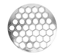 Moule à raviolis russe pour raviolis, machine à pelmeni avec 37 trous, machine à raviolis à la viande en alliage d'aluminium, facile à utiliser et à nettoyer, moule à boulettes (Argent)