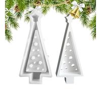 Moule à résine d'arbre de Noël | Modèle Antiadhésif réutilisable - Forme pour bougies d'arbre de Noël avec étoile sur le dessus,Cuisson Fêtes Thanksgiving Craie De Pâte De Sucre