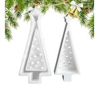 Moule à résine d'arbre de Noël - Modèle créatif antiadhésif - Forme pour bougies d'arbre de Noël avec étoile en haut | Pour argile craie, décorations de cuisson, fondant fête de Thanksgiving Fest