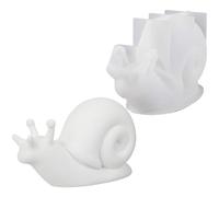 Moule à résine d'escargot - forme artisanale en silicone souple, moule de moulage de sculpture 3D | Grand modèle réutilisable pour l'argile époxy ou la craie, outil de bricolage - idéal pour p