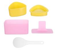 Moule à Riz de Cœur et Triangle, Kit en PP pour Sushi | Surface Texturée, Fond Strié, Démoulage Net, pour Riz Cuit et Bentos, Usage Simple à Maison