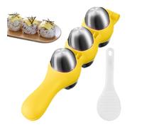 Moule à riz pour sushi - 18 cm | Acier inoxydable - Moule à boules de riz à sushi de qualité alimentaire avec design amovible, outil résistant à la et facile à nettoyer