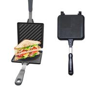 Moule à sable grillé, moule à toastie de camping anti-adhésif avec poignées résistantes à la chaleur, conductivité thermique rapide, poêles de cuisson Ridge Monkey pour petit déjeuner en famille