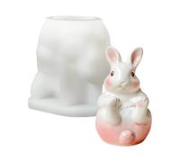 Moule à savon 3D en silicone - Moule artisanal flexible en forme de lapin, polyvalent pour support de téléphone pour savon, résine, bougie, fabrication d'argile, décoration d'intérieur, ca