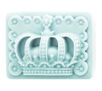 Moule à savon couronne en silicone résistant et flexible 8,1 x 6,1 x 2,7 cm | Facile à utiliser pour créer des savons en forme de couronne royale | Lot de 90 g