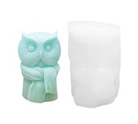 Moule à savon en forme de hibou, moule à bougie en forme de hibou, moule pour statue d'animal en silicone - moule antiadhésif pour fabriquer des bougies, moules artisanaux faits à la main pour cand