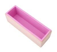 Moule À Savon En Silicone Rectangulaire Avec Boîte En Bois, Avec Couvercle, Diy