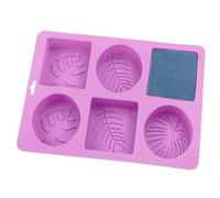 Moule à savon ovale en silicone à 6 cavités en forme de feuilles d'arbre, formes rectangulaires et ovales, plateaux à pudding, fournitures de fabrication de cire pour résine, plâtre, argile