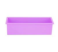 Moule à savon rectangulaire en silicone pour toast, grande capacité 1 200 ml, réutilisable, antiadhésif, pour la fabrication artisanale de savon, rose, bleu ciel, violet, 26 cm (Violet)