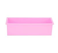 Moule à savon rectangulaire en silicone pour toast, grande capacité 1 200 ml, réutilisable, antiadhésif, pour la fabrication artisanale de savon, rose, bleu ciel, violet, 26 cm (Rose)