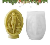 Moule à savon religieux de la Vierge Marie, moule en silicone de Pâques pour fabriquer des bougies - Moule à savon de la Vierge Marie avec décorations de Pâques - Moules antiadhésifs pour decora