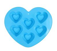 Moule à Savonnette en Silicone Cœur, Six Cavités, pour Pâtisserie