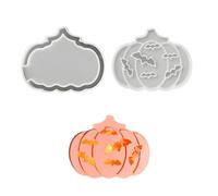 Moule à sculpter en silicone en forme de citrouille d'Halloween - Sans danger - Non toxique - Pour lampe et décoration d'intérieur saisonnière