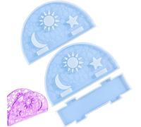Moule À Serviette En Époxy - Ensemble De Supports À Motif Étoile Et Lune, Cadre De Moulage En Résine Transparente, Modèle D'artisanat Décoratif Réutilisable, Cadre De Rangement De Table Durable, Kit D