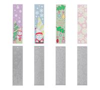 Moule à signets en résine - 4 pièces moule époxy Père Noël avec neige - décorations maison antiadhésives pour étagère fenêtre porte, pour école, bibliothèque, bureau, salle de classe, bureau, fenêtre