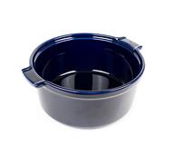 PEUGEOT - Moule à Soufflé En Céramique - 24 cm (anses comprises) - Diamètre : 22 cm x 8,5 cm - Contenance : 2,4 L - Garanti 10 Ans - Fabrication Française - Coloris Bleu Profond