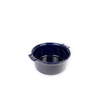 Peugeot Moule à soufflé céramique 24 cm – Ø22×8,5 cm – 2,4 L – Bleu profond – Fabriqué en France