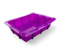 Moule à Soufflé XXL Moules en silicone Lasagneform En forme de boîte Moule De Gâteau De Pain Moule À Gâteau De Roi - mauve