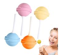 Moule à sucettes - 4,5 x 4,5 x 10 cm - Kit de fabrication de sucettes en silicone | 4 pièces de moules à crème glacée, moules colorés antiadhésifs, réutilisables et faciles à démouler - Fournitures de