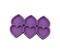 Moule à sucettes en silicone à 6 cavités Love pour décoration de gâteaux pour enfants (violet)
