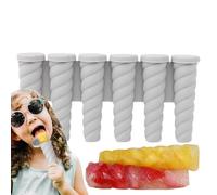 Moule à sucettes glacées - Plateau en silicone à 6 cavités | Moule de congélation flexible en une pièce | Machine à glaçons facile à démouler pour jus, gelée, yaourt, confiture, pudding, collations