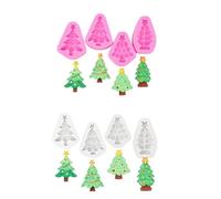Moule À Sucre 8Pcs Arbre De Noël En Forme De Gâteau Cuisson Silicone Moule À Chocolat Décoratif Cendre