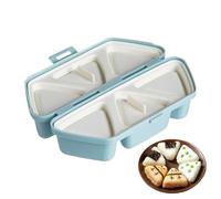 Moule à sushi - 14 x 21 x 4,3 cm - Forme triangulaire pour boules de riz - 6 cavités - Anti-adhésif - Gadgets de cuisine pour débutants, , adultes, préparation des repas, école, bureau