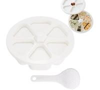 Moule à Sushi, 6 en 1 Onigiri Moule à Sushi mit 1 Cuillère à Riz, Onigiri Maker Moule, Moule Onigiri Triangle, Onigiri Mold