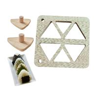 Moule à Sushi Triangle - Presse Triangulaire En Bois Japonais Anti-Adhérent | Formateur pour Presse à Algues | Pour Usage À La Maison, Pique-nique, Déjeuner, Bricolage Et Préparation De Repas