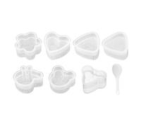 Moule à sushis en forme d'animaux mignons outils de cuisine DIY 8 pièces | Moule à boules de riz pour boîte à lunch | Pour pique-nique, camping, barbecue, école, pyramide, carré, cuisine Ja