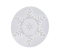 Moule à suspendre en forme de flocon de neige en résine époxy et silicone pour fabrication de bijoux fait à la main sur le thème de l'hiver