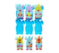 Moule à suspendre en forme de lapin de Pâques pour porte-clés, porte-clés, outils de fabrication de bijoux