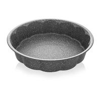 Moule à tarte antiadhésif - ORION - 28,5 cm - Granit - Résistant à 230°C - Compatible lave-vaisselle - Bords ondulés